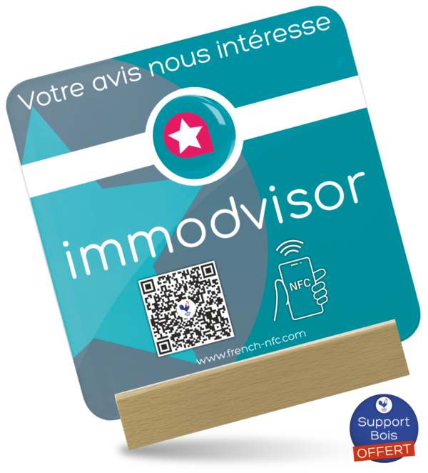 Plaque Plexiglass Réseaux Connectée NFC - Immodvisor
