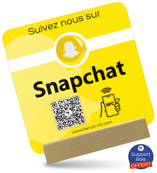 Plaque Plexiglass Réseaux Connectée NFC - Snapchat