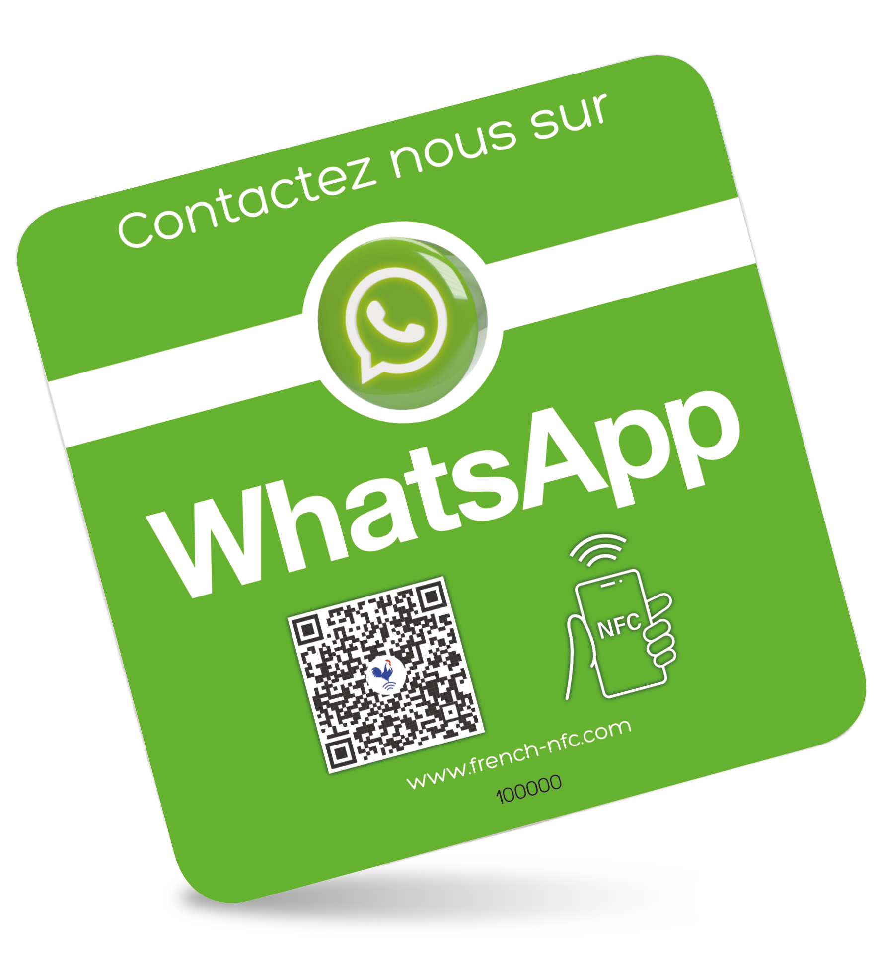 Lot De 2 Autocollants NFC WhatsApp - Diamètre 3cm, Programmable - Pour Prise De Rendez-vous, Lien Groupe - Sans Contact, Facile à Utiliser