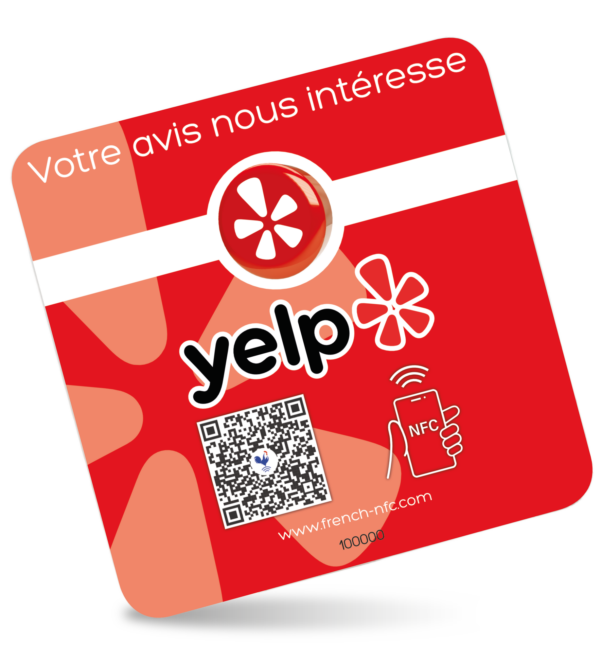 Sticker Réseaux Connectée NFC - Yelp