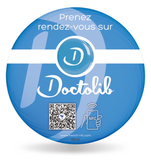 Sticker 3D Réseaux Connectée NFC - Doctolib