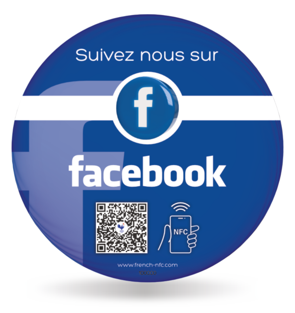Sticker 3D Réseaux Connectée NFC - Facebook
