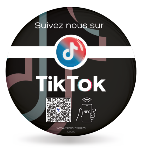 Sticker 3D Réseaux Connectée NFC - TikTok