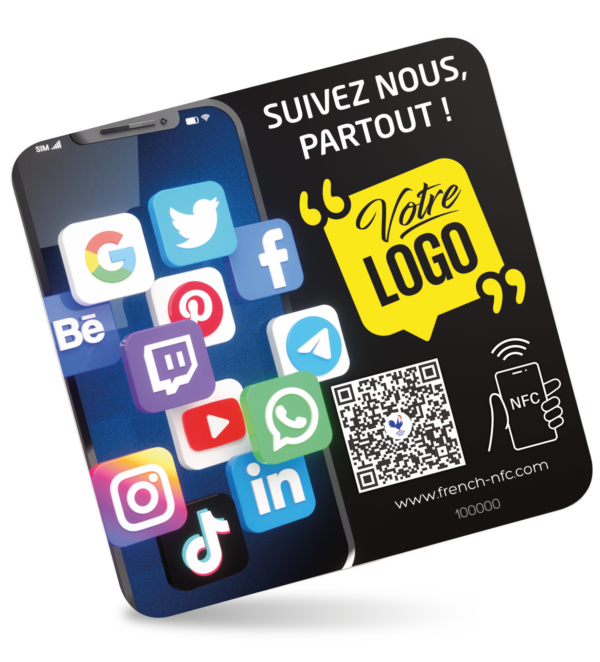 Sticker Réseaux Connectée NFC - Multi Réseaux