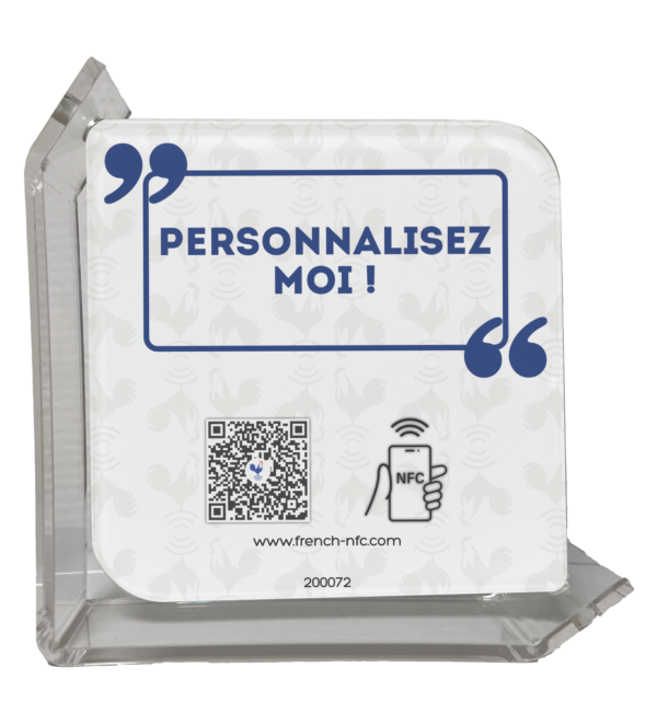 Plaque Verre Réseaux Connectée NFC - Personnalisée