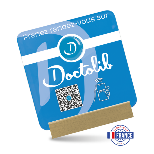 Plaque Plexiglass Réseaux Connectée NFC - Doctolib