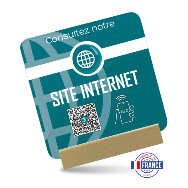 Plaque Plexiglass Réseaux Connectée NFC - Site Internet